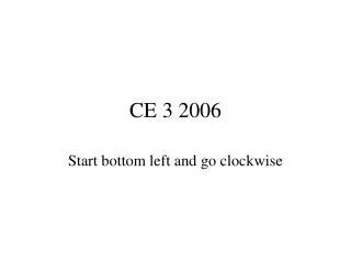 CE 3 2006