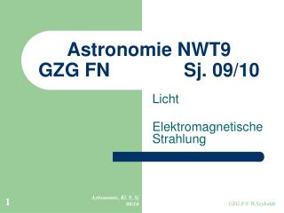 Astronomie NWT9 GZG FN Sj. 09/10