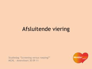 Afsluitende viering