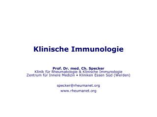 Klinische Immunologie