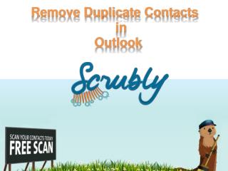 Remove and Prevent duplicate contacts from outlook