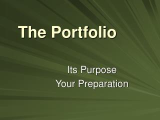 The Portfolio