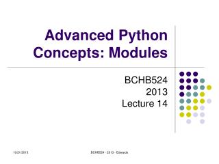 Advanced Python Concepts: Modules