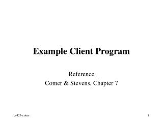 Example Client Program