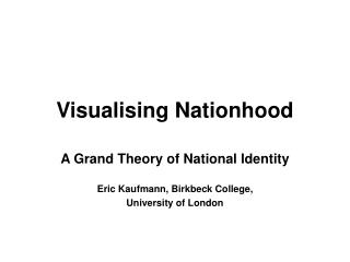 Visualising Nationhood