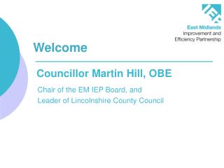 Councillor Martin Hill, OBE