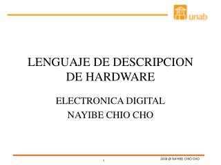 LENGUAJE DE DESCRIPCION DE HARDWARE