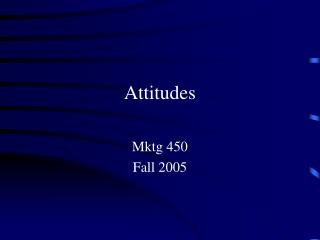 Attitudes