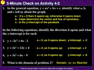 5-Minute Check on Activity 4-2