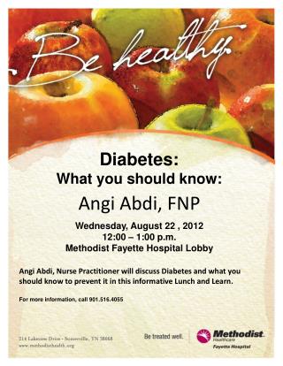 Diabetes: What you should know: