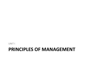 Principles of Management