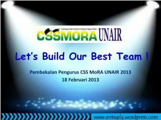 Let’s Build Our Best Team !