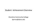 Student Achievement Overview