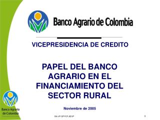 VICEPRESIDENCIA DE CREDITO