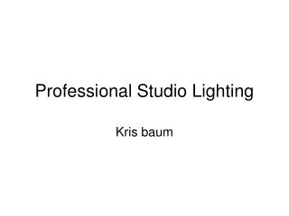 Professional Studio Lighting