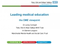 Leading medical education the DME viewpoint