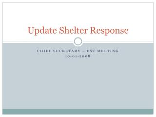 Update Shelter Response