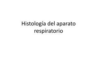 Histología del aparato respiratorio