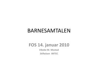 BARNESAMTALEN