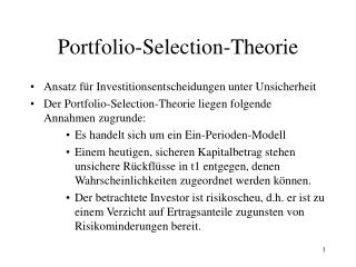 Portfolio-Selection-Theorie