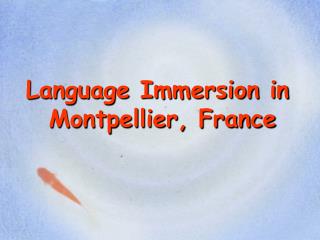 Language Immersion in Montpellier, France