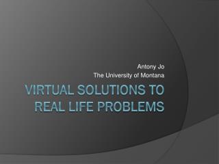 Virtual Solutions to Real Life Problems