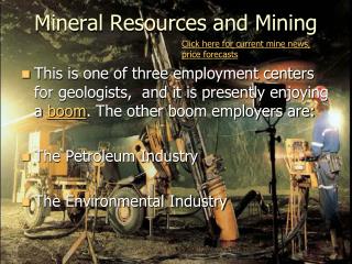 Mineral Resources and Mining