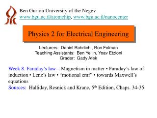 Physics 2 for Electrical Engineering