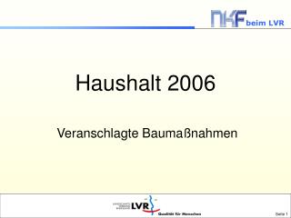 Haushalt 2006