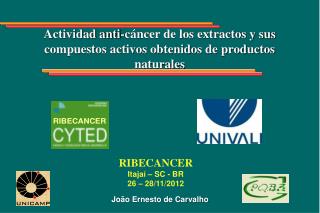 Actividad anti-cáncer de los extractos y sus compuestos activos obtenidos de productos naturales