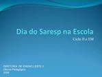 Dia do Saresp na Escola