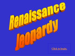 Renaissance Jeopardy