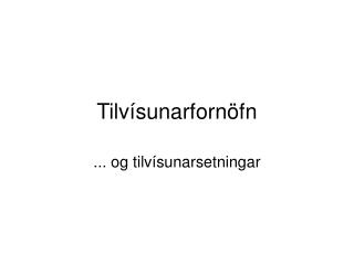 Tilvísunarfornöfn