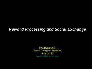 Read Montague Baylor College of Medicine Houston, TX hnl.bcm.tmc