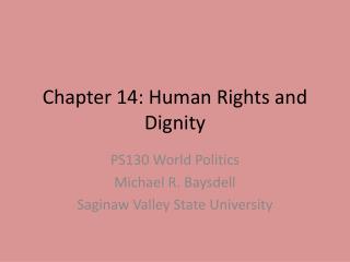 Chapter 14: Human Rights and Dignity