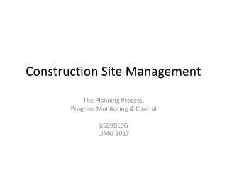 Construction Site Management
