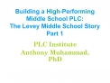 Building a High-Performing Middle School PLC: The Levey Middle School Story Part 1