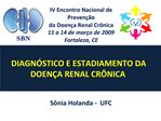 DIAGN STICO E ESTADIAMENTO DA DOEN A RENAL CR NICA