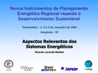 Novos Instrumentos de Planejamento Energético Regional visando o Desenvolvimento Sustentável