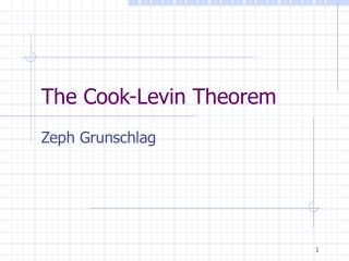 The Cook-Levin Theorem