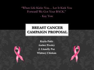 BREAST CANCER CAMPAIGN PROPOSAL