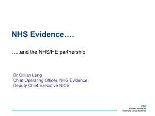 NHS Evidence….