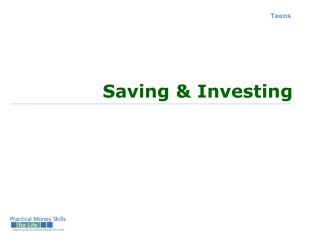 Saving &amp; Investing