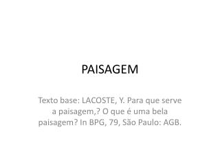 PAISAGEM
