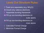 Lewis Dot Structure Rules: