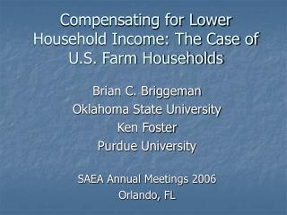 Compensating for Lower Household Income: The Case of U.S. Farm Households