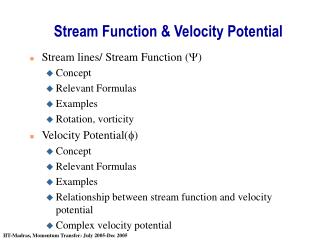 PPT - Stream Function & Velocity Potential PowerPoint Presentation - ID ...