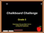 Chalkboard Challenge