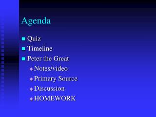 Agenda