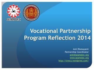 Vocational Partnership Program Reflection 2014